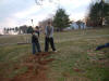 Kids Digging Silt Fence Trench