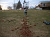 Kyle Digging Silt Fence Trench